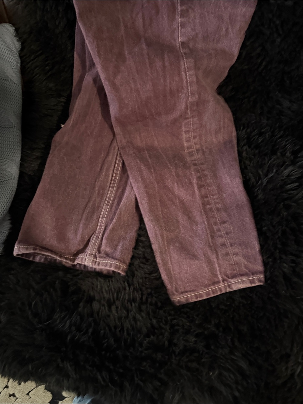 Men's Straight Jeans in Deep Plum - Picture 4 of 9
